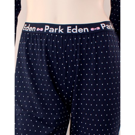Pyjama modal, marine et pois - EDEN PARK