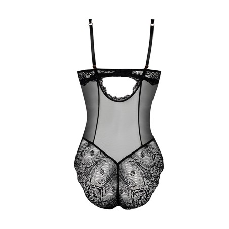 Body corbeille brodé noir & cuivre - Lise Charmel