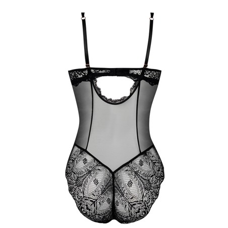 Body corbeille brodé noir & cuivre - Lise Charmel