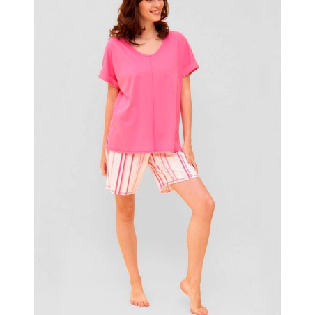Pyjashort M/C Pink Stripe - ROSCH