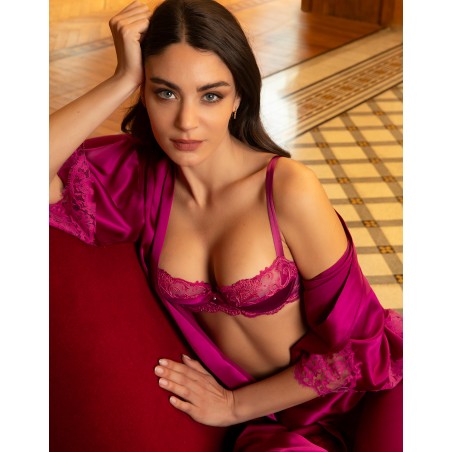 Soutien-gorge corbeille SPLENDEUR SOIE Framboise de Lise Charmel