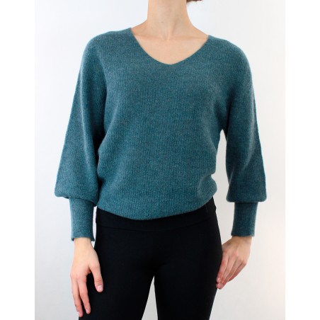 Pull en ALPAGA - col V - Carta Zucch d'Oscalito