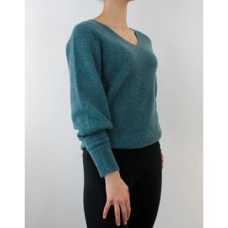 Pull en ALPAGA - col V - Carta Zucch d'Oscalito