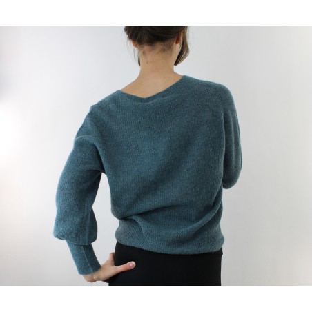 Pull en ALPAGA - col V - Carta Zucch d'Oscalito