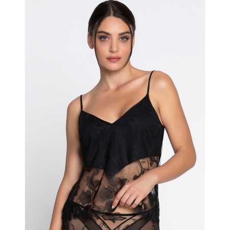 Caraco semi-opaque dentelle - Lise Charmel