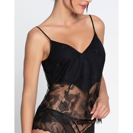 Caraco semi-opaque dentelle - Lise Charmel