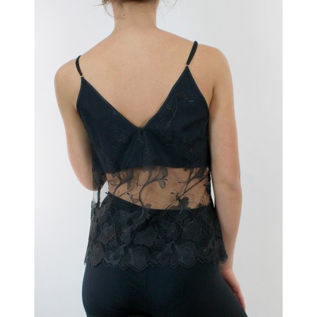 Caraco semi-opaque dentelle - Lise Charmel