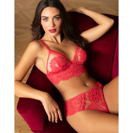 Ensemble brassière Desirs de Venise Rouge Grenat