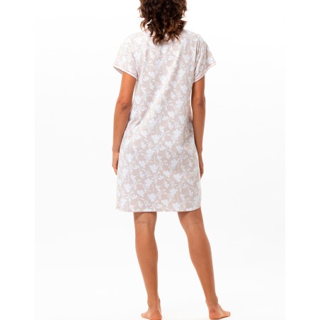 Chemise de nuit Blanc & Beige de Le Chat