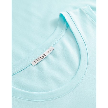 Chemise de nuit coton S/M BLEU LAGUNE - LOUIS FERAUD