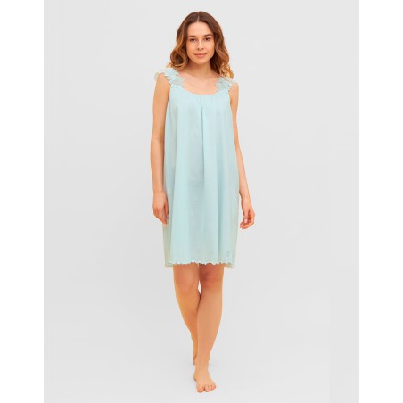 Chemise de Nuit coton S/M dentelle - Louis Féraud