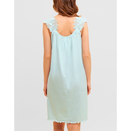 Chemise de Nuit coton S/M dentelle - Louis Féraud