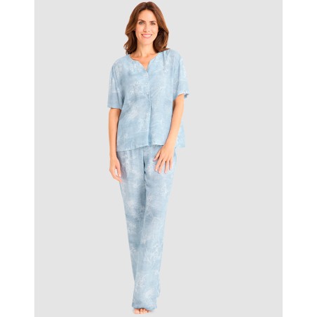 Pyjama M/C Bleu denim - Louis Féraud