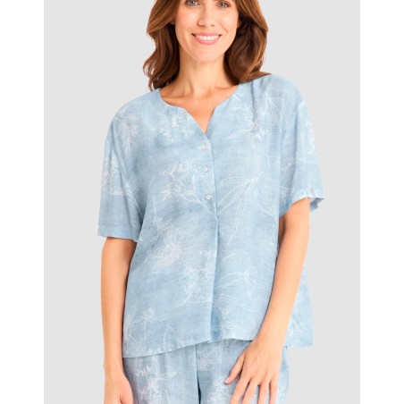 Pyjama M/C Bleu denim - Louis Féraud