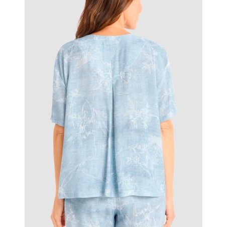 Pyjama M/C Bleu denim - Louis Féraud