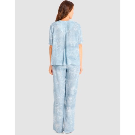 Pyjama M/C Bleu denim - Louis Féraud