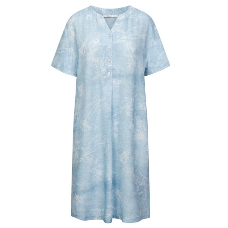 Chemise de nuit M/C Bleu Denim - Louis Féraud