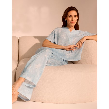 Pyjama M/C Bleu denim - Louis Féraud