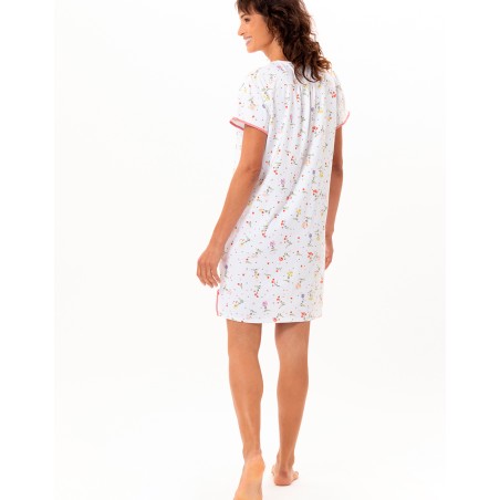 Chemise de nuit coton manches courtes - Le Chat