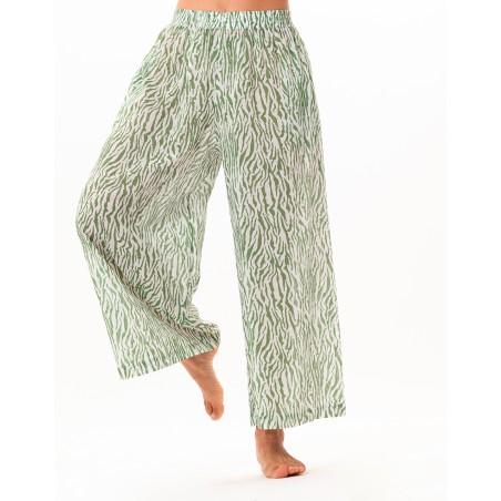 Pantalon zébre vert de LE CHAT