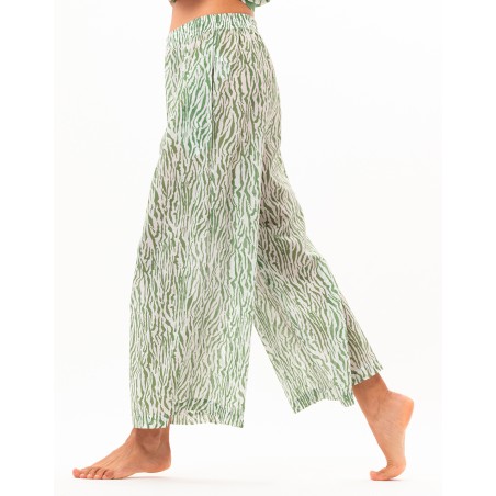 Pantalon zébre vert de LE CHAT