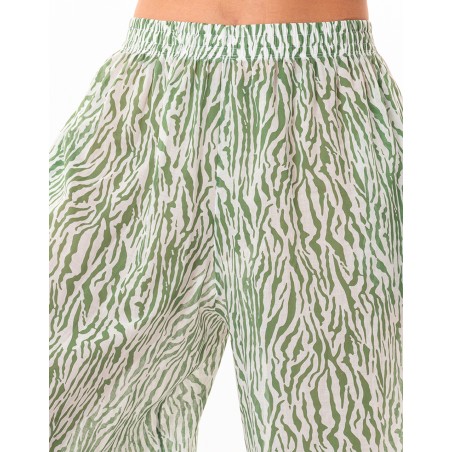 Pantalon zébre vert de LE CHAT