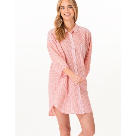 Liquette coton  Corail et blanc - LE CHAT