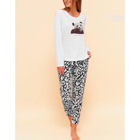 Pyjama coton, manches longues PANDA - Rosch lingerie